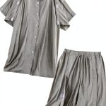 Patient Suit LAROTSUBA Nursing Gown Gray Medium Comfort-0