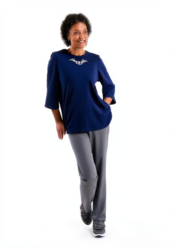 Adaptive Women's Open Back Shirt by Silverts Soft Knit Easy Access-3