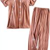 Aylashine Medical Patient Gown Modal Fabric Velcro Purple Medium-0