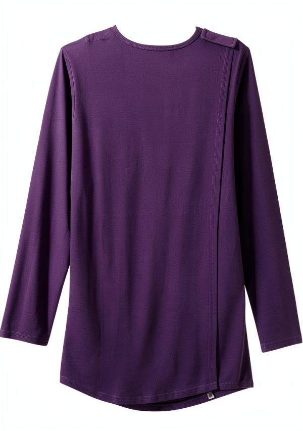 Open Back Women's Top Silverts Assisted Dressing with Rhinestone-3