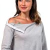 MAI Adaptive Shoulder Rehab Shirt for Women Gray Full Sleeve Medical-2
