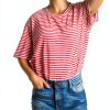 Blamoche Women's Rehab Shirt with Hidden Snaps, Cotton Spandex, Pink-5