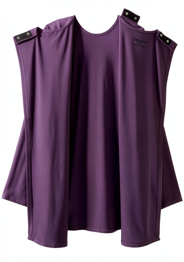 Open Back Women's Top Silverts Assisted Dressing with Rhinestone-2