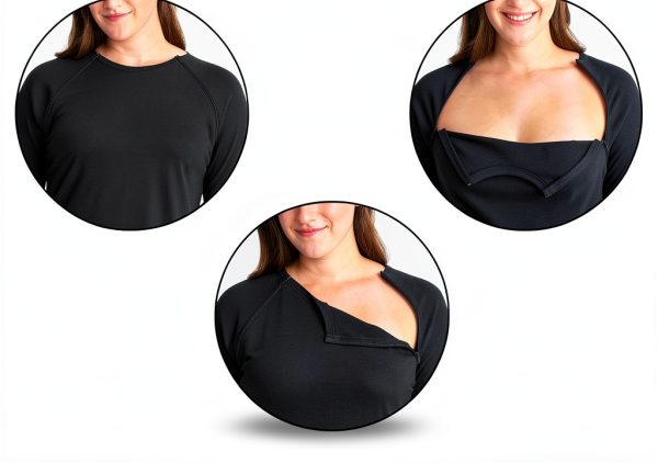 Care+Wear Women’s Long Sleeve Chest Port Access Shirt Lavender X Large-3