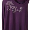 Open Back Women's Top Silverts Assisted Dressing with Rhinestone-4