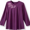 Open Back Women's Top Silverts Assisted Dressing with Rhinestone-0