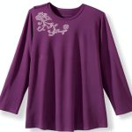 Open Back Women's Top Silverts Assisted Dressing with Rhinestone-0