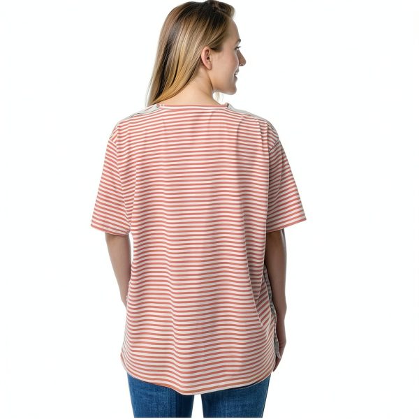 Blamoche Women's Rehab Shirt with Hidden Snaps, Cotton Spandex, Pink-4