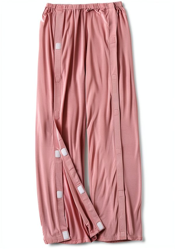 DEEYOTA Nursing Suit Pink1 Modal Patient Undergarment Medium to XL-0