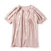 Aylashine Medical Patient Gown Modal Fabric Velcro Purple Medium-1
