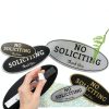 No Soliciting Sign ExcelMark Small Acrylic 2x5 Black Gold-3