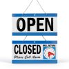 Business Hour Open Closed Sign with Suction Cups - Be Back Sign with Clock-1