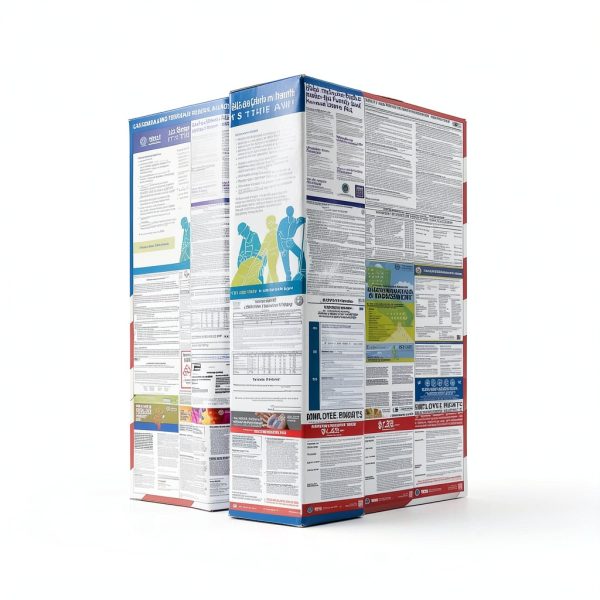 2026 California State and Federal Labor Laws Poster - English Version - OSHA Workplace Compliant - UV Waterproof Laminated 24" x 36" - Mandatory Regulations Posting for Employees-3
