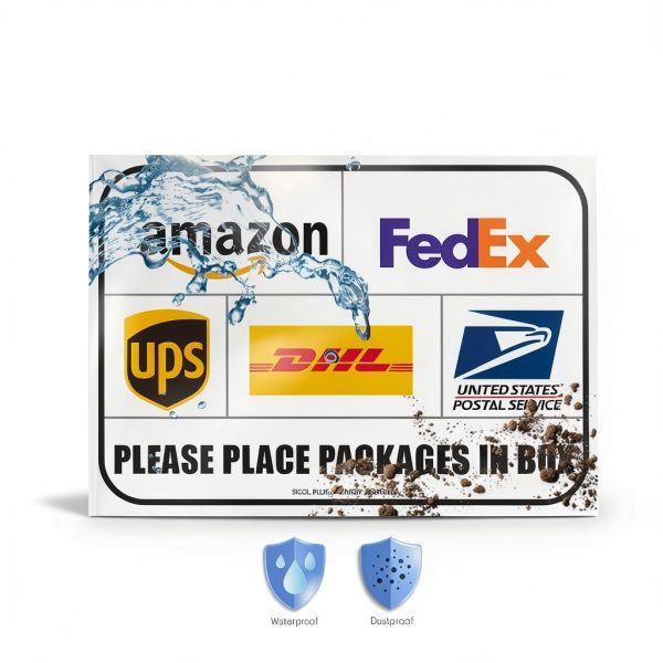Package Delivery Signs 2 Pack 10x7 PVC – SICOL PLUS Waterproof Sticker-3