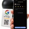 Google Review Stand ProsperQR NFC QR Stand Three Pack Gloss White-1
