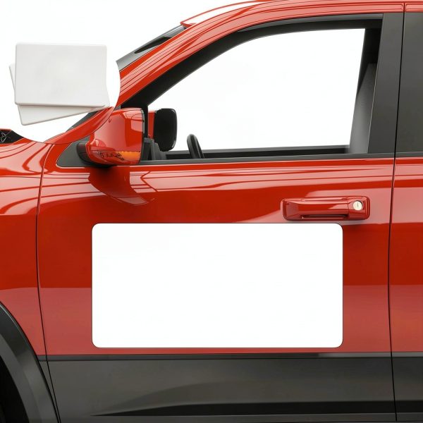 2 Pack Blank Car Door Magnet Sticker, Rounded Corners Magnetic Vehicle Sign, Perfect Magnet for Car to DIY Advertise Business and Cover Company Logo, Personalized Magnet Decal (24x12 inch)-0