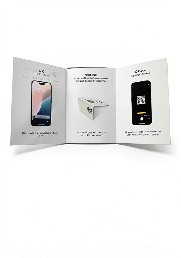 Google Review Stand ProsperQR NFC QR Stand Three Pack Gloss White-3