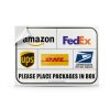 Package Delivery Signs 2 Pack 10x7 PVC – SICOL PLUS Waterproof Sticker-1