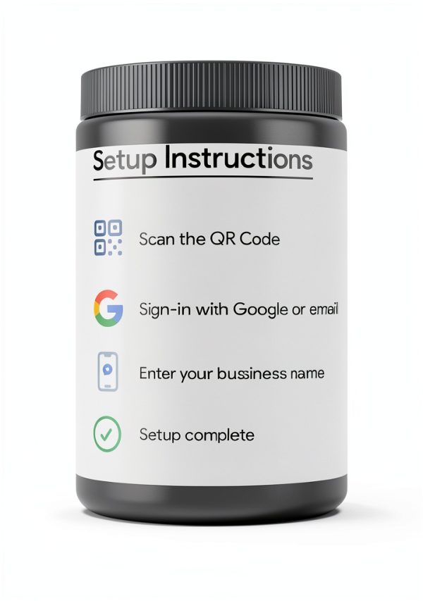 Google Review Stand ProsperQR NFC QR Stand Three Pack Gloss White-2